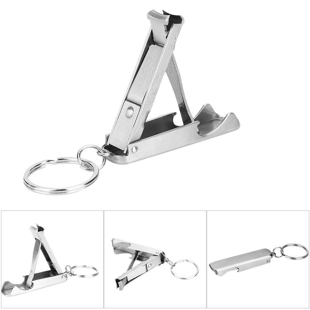 Premium 2-in-1 Stainless Steel Nail Clipper & Bottle Opener with Keychain - Durable Manicure Tool for Home, Travel, and Outdoor Adventures (Camping, Hiking, Gym)
