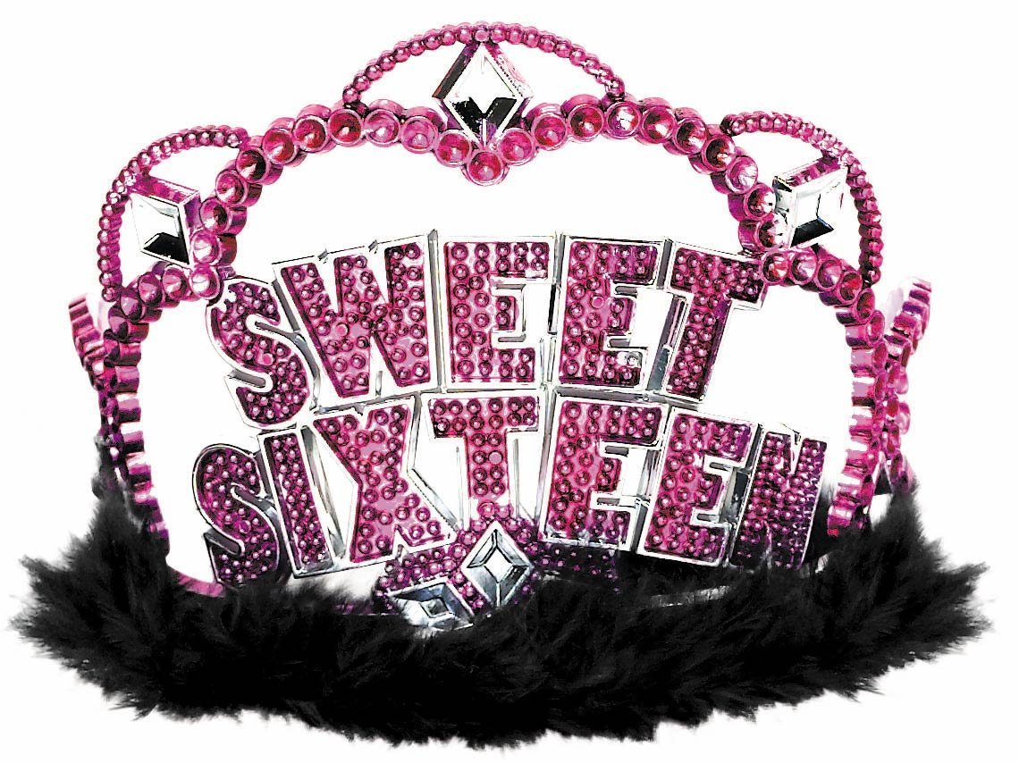 Sparkling Sweet 16 Tiara Crown - Elegant Birthday Party Headpiece for Girls | Perfect for Quinceañera, Birthday Celebrations & Princess Themed Parties