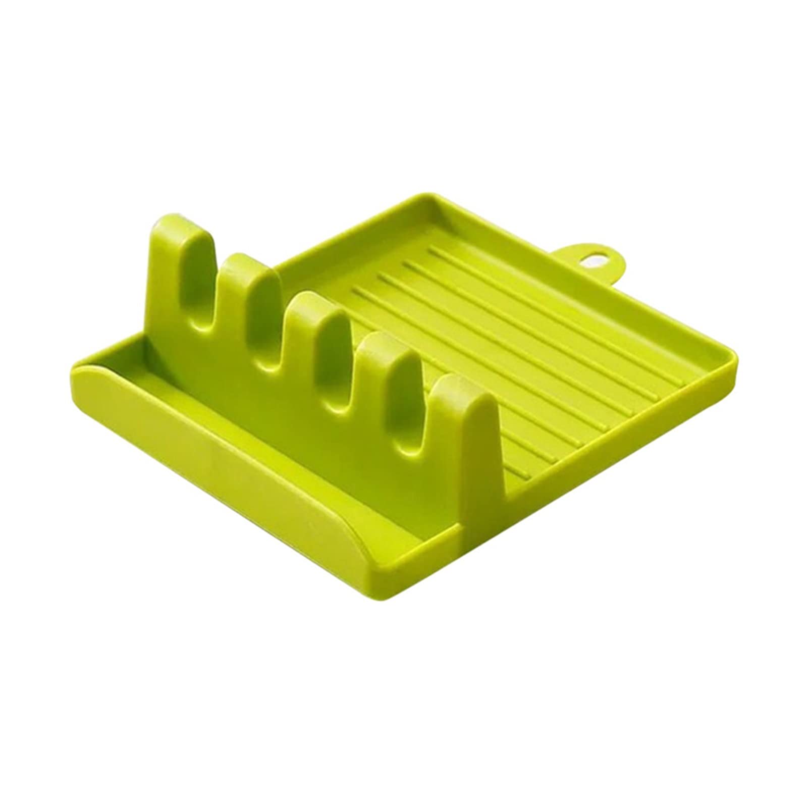 ZXLLO Plastic Kitchen Utensil Organizer - Non-Slip Spoon, Fork & Chopstick Holder with Spatula Rack - Green Kitchen Storage Box for Spoons, Forks & Cooking Tools - Perfect for Countertop Organization & Utensil Storage