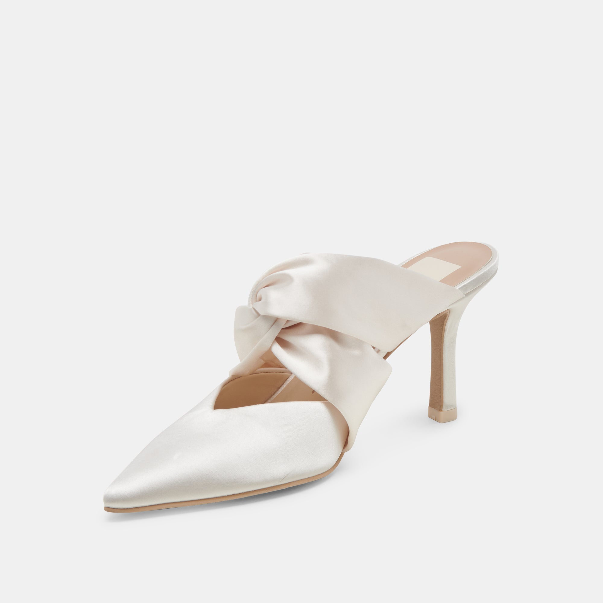 KELSY Women's High Heels - Creme Satin Pumps for Women | Elegant Dress Shoes for Weddings, Parties & Special Occasions