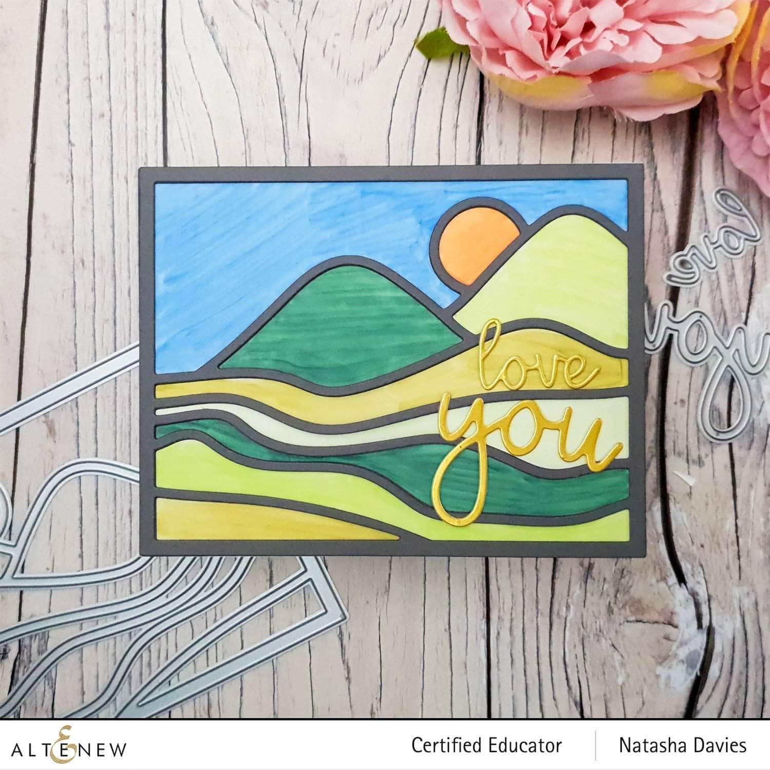 Abstract Landscape Cover Die - High-Quality Scrapbooking & Card Making Embellishment for DIY Crafts, Wedding Invitations, and Home Decor