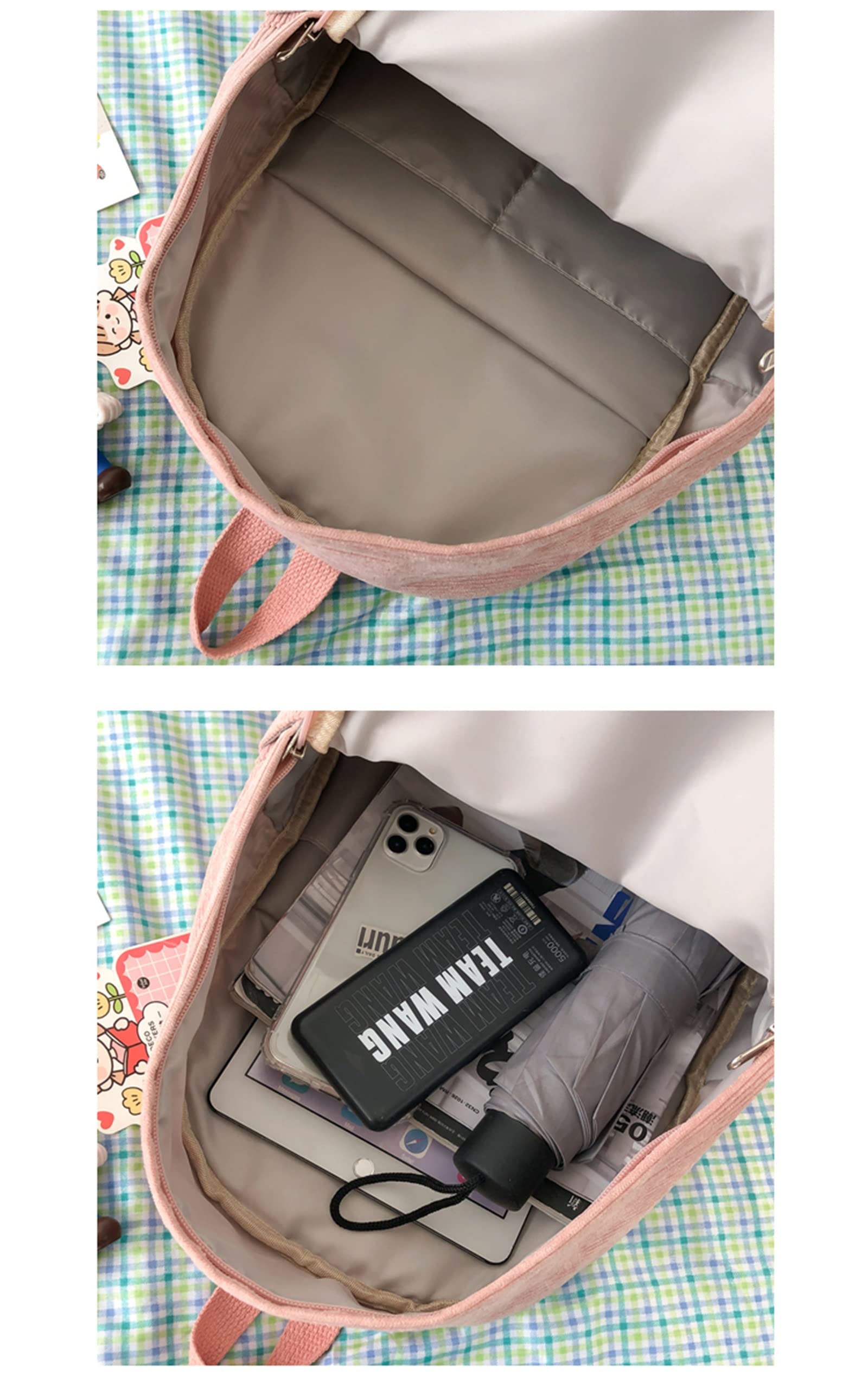 Stylish Corduroy Backpack for School & Travel - Durable Laptop Bookbag for Women & Students - Perfect for College, Work & Daily Commute
