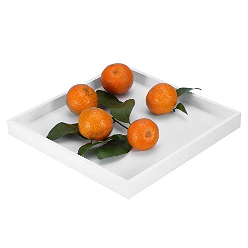 Multi-Purpose Desktop Storage Trays & Organizer - White Valet Tray for Food, Drinks, Jewelry, Cosmetics & Office Supplies | Perfect for Home, Office & Kitchen Organization