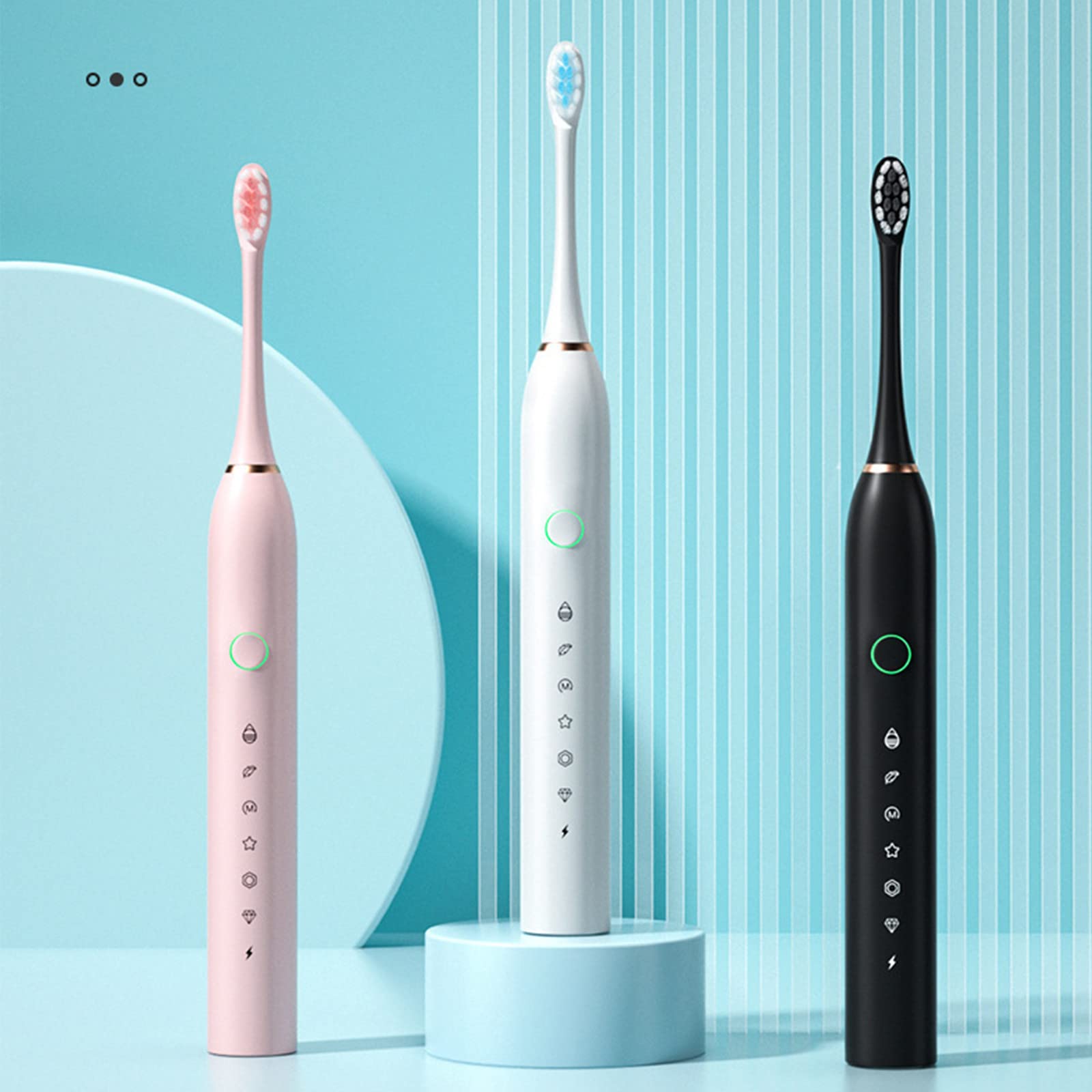 Sopatenor Rechargeable Electric Toothbrush for Adults - 8 Brush Heads, 6 Cleaning Modes, Smart Timer, IPX7 Waterproof - Perfect for Home, Bathroom & Travel Oral Care