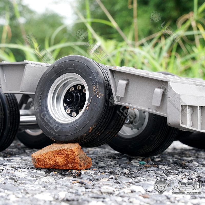 LESU 872MM Metal & Wood 4-Axle Trailer for 1/14 RC TAMIYA Tractor Truck - DIY Model Cars with Fast Shipping - Perfect for RC Construction Simulation and Heavy Haulage Scenes