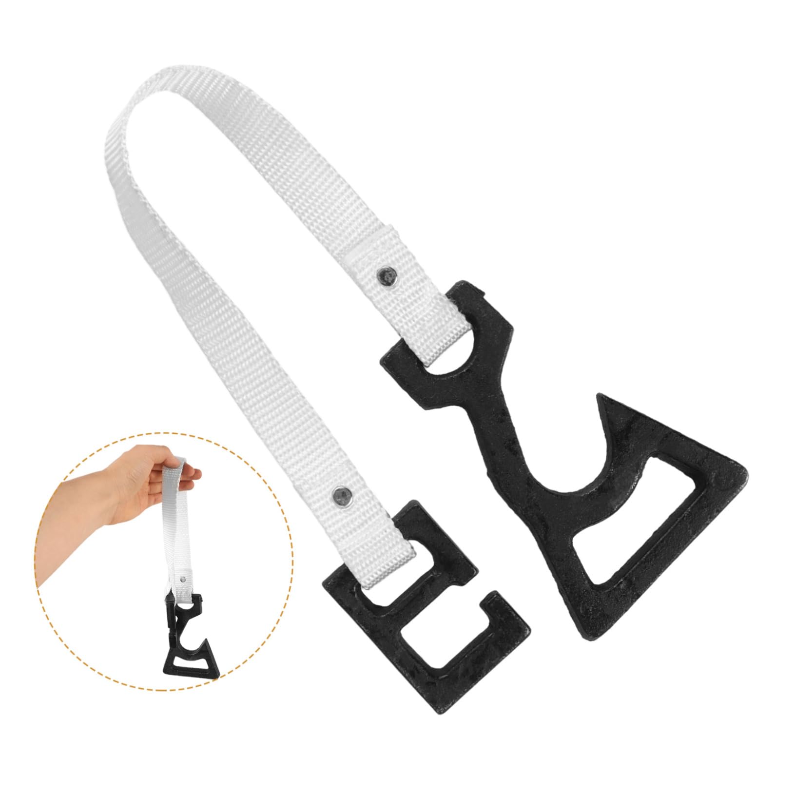 Anneome Strong Canvas Fire Hose Holder - Compact Cord Hanger for Limited Spaces, Perfect for Garage, Workshop, and RV Organization