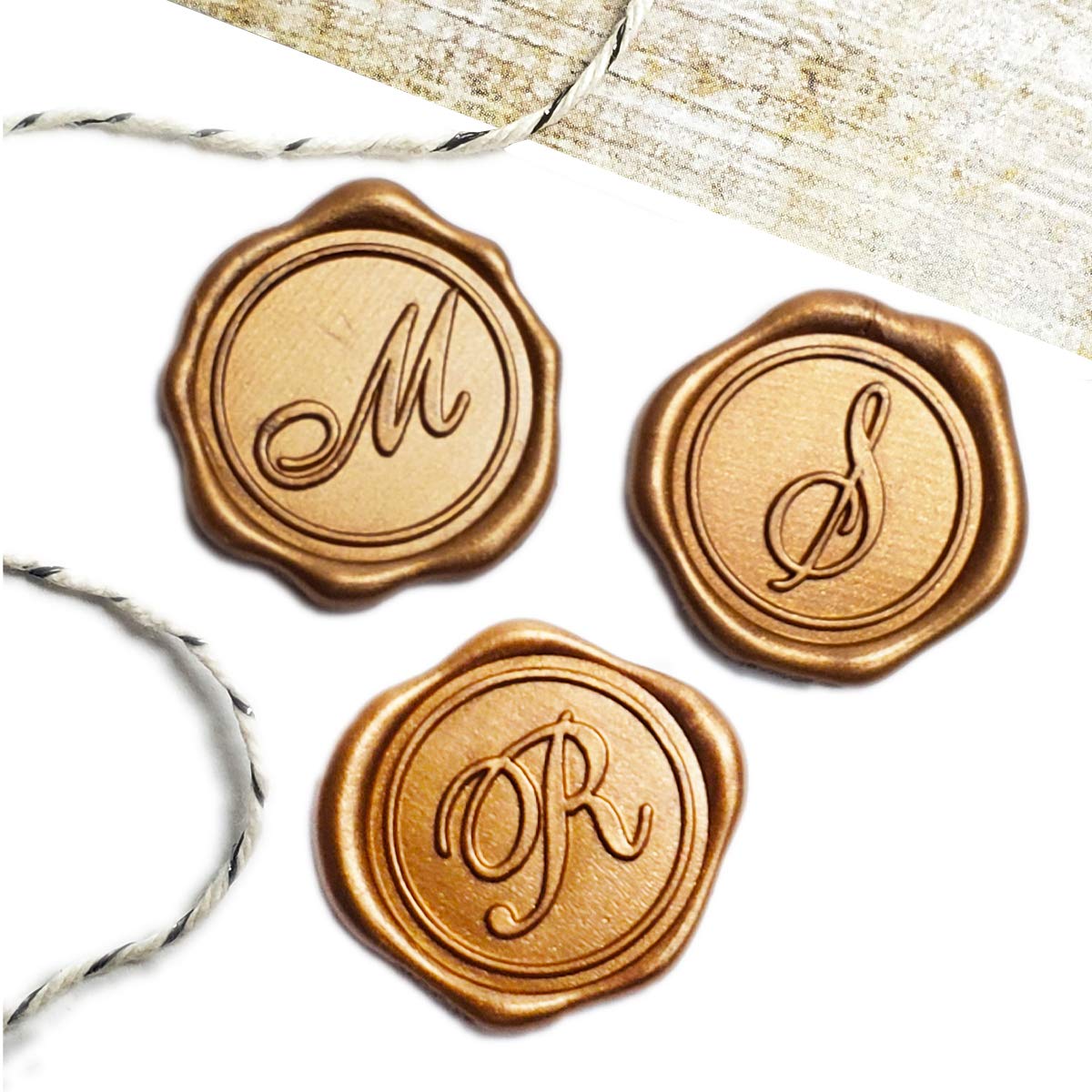 Gold Alphabet Wax Seal Stickers - 25 Pack Self-Adhesive Initial Letter M Stickers for Wedding Invitations, Envelopes, Stationery & DIY Scrapbooking - Elegant Decorative Seals for Letters, Cards & Gift Wrapping