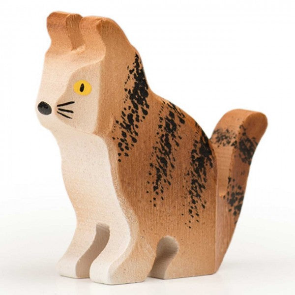 Marc Trauffer Traditional Swiss Farm Cat Figurine - Handcrafted Wooden Decor for Home, Kitchen & Garden - Perfect Swiss Alps Themed Gift for Cat Lovers & Collectors