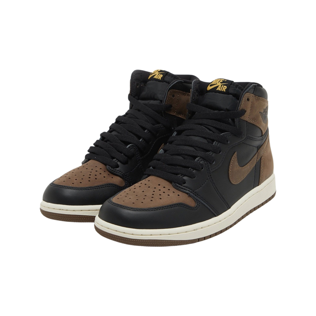 Air Jordan 1 Retro High OG Sneakers - Black Metallic Gold Palomino Colorway - Men's Basketball Shoes for Streetwear & Casual Outfits