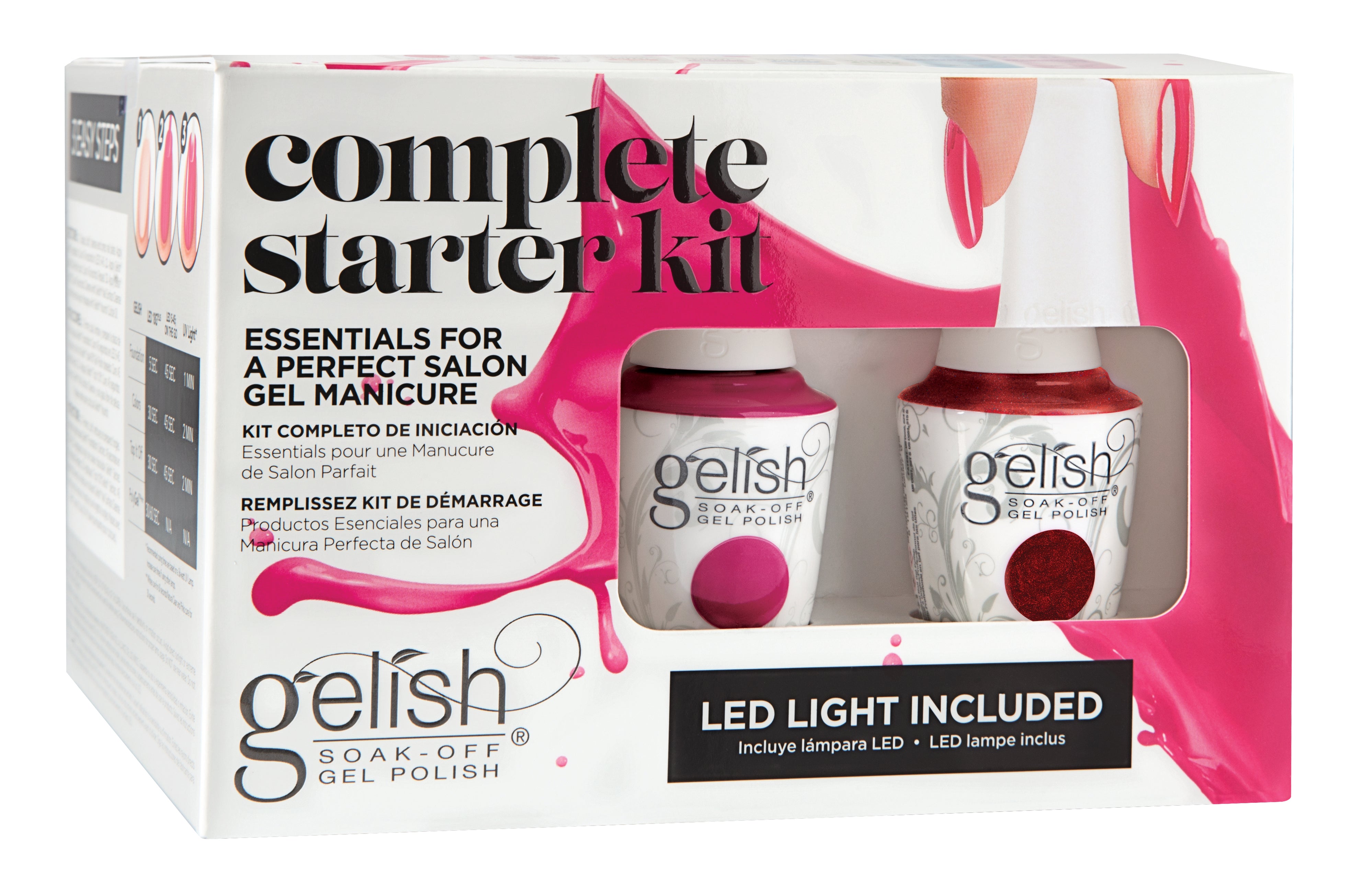 Gelish Complete Starter Kit - Professional Nail Gel Polish Set for Salon & Home Manicures - Perfect for DIY Nails, Gift Giving & Nail Art Enthusiasts