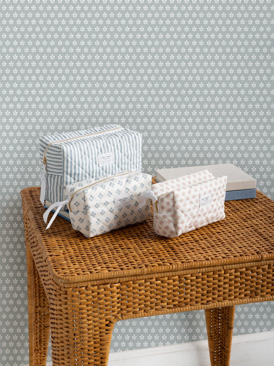 Sugar Paper Ensley Petite Wallpaper - Silver Sage | Modern Peel & Stick Wallpaper for Bedroom, Nursery & Home Office Decor