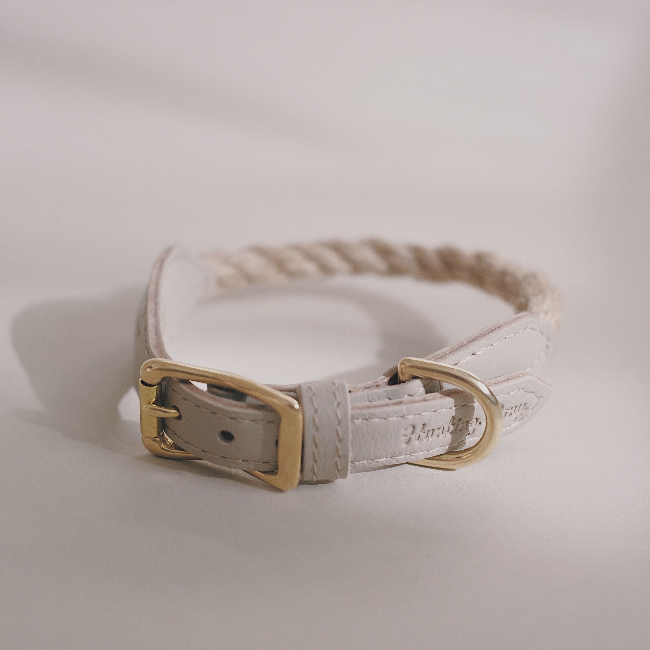 Premium Beige Dog Collar - Country Pony Design - Durable & Stylish for Small & Medium Dogs - Perfect for Walks, Training & Outdoor Adventures
