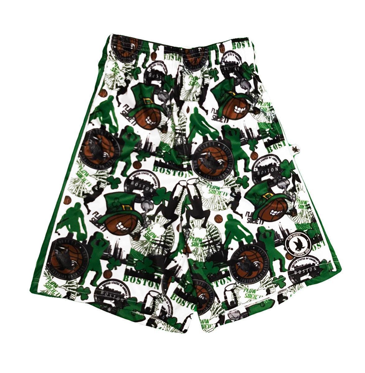 Boys Boston Basketball Shorts - High-Performance Athletic Shorts for Youth Basketball & Sports | Perfect for Training, Games & Casual Wear