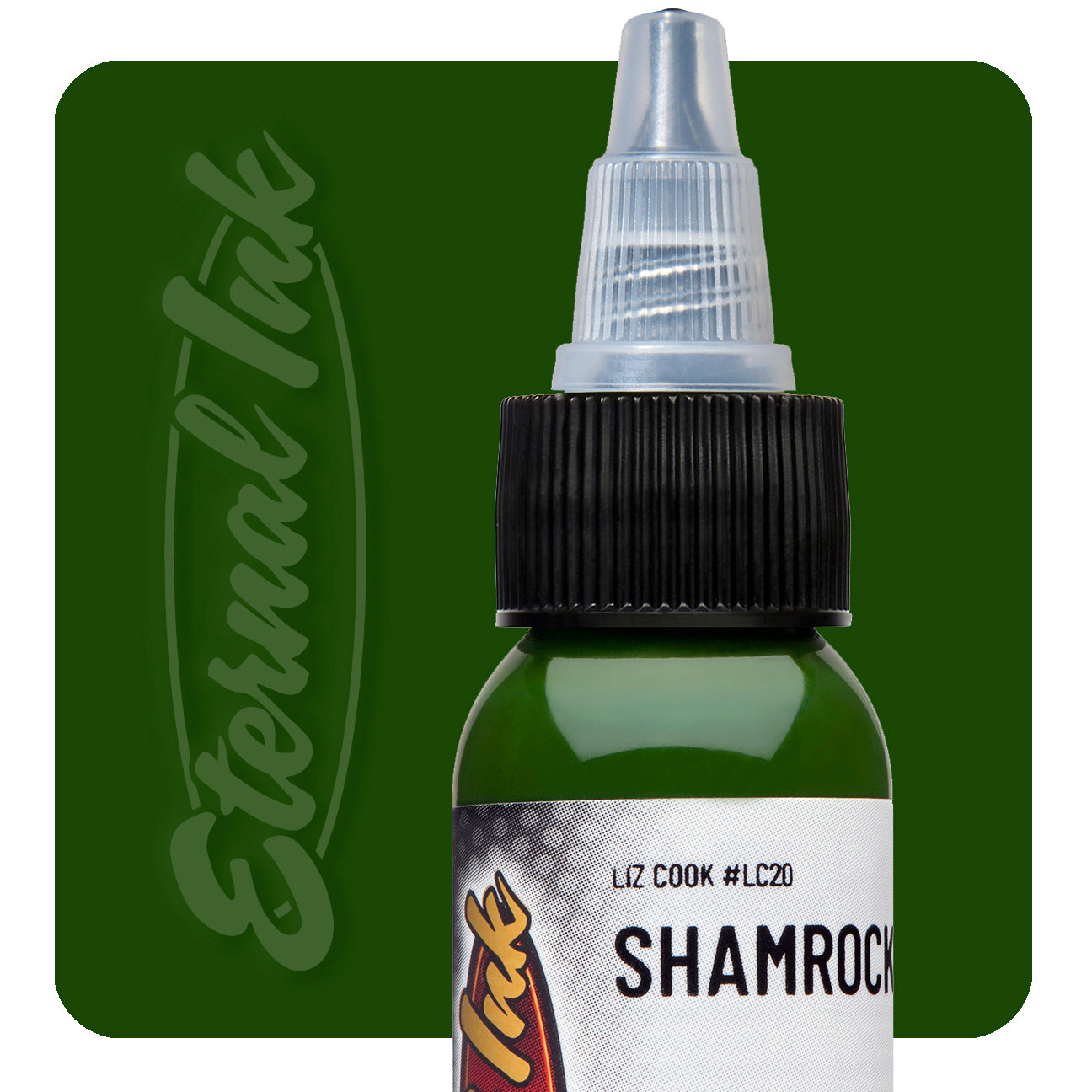 Eternal Liz Cook Shamrock Green Tattoo Ink 1oz - Professional Body Art for Tattoo Artists & Enthusiasts