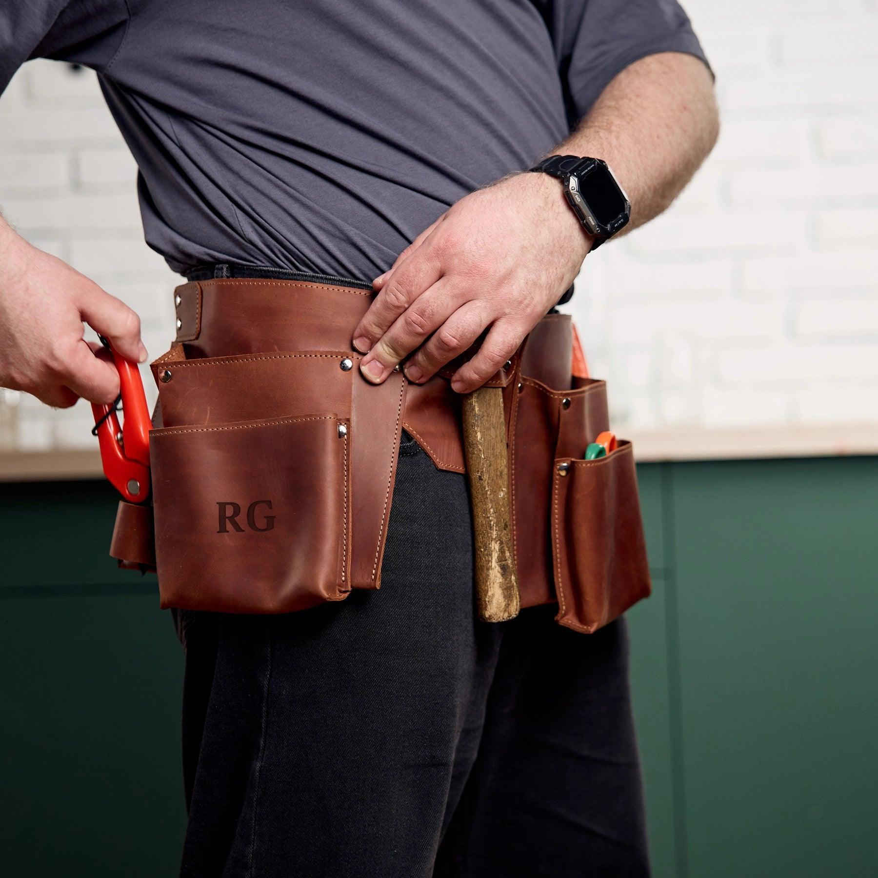 Heavy Duty Tool Belt Holster for Carpenters & Construction Workers - Adjustable & Durable Work Belt Holder for Hammers, Drills & Tools - Perfect for DIY Projects & Professional Job Sites
