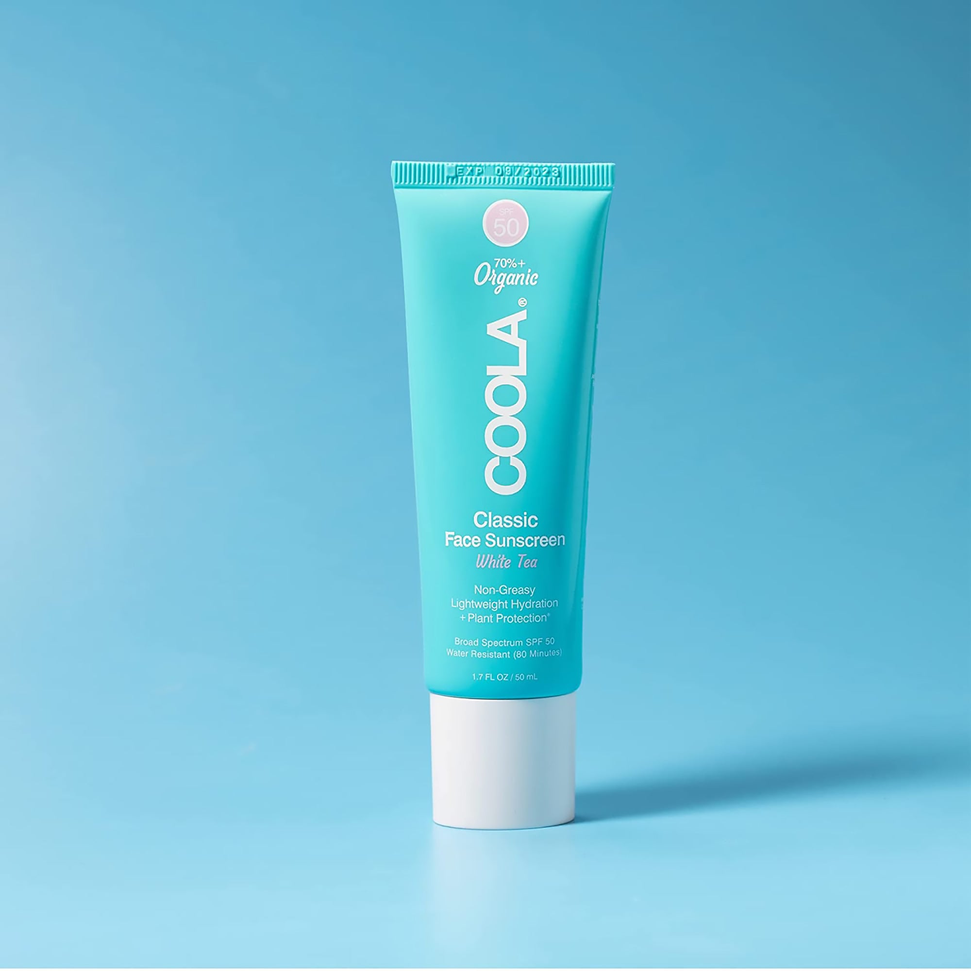 COOLA Organic Sunscreen Lotion SPF 50 for Face - Broad Spectrum UVA/UVB Protection - Lightweight & Non-Greasy - Perfect for Daily Use, Outdoor Activities & Beach Days