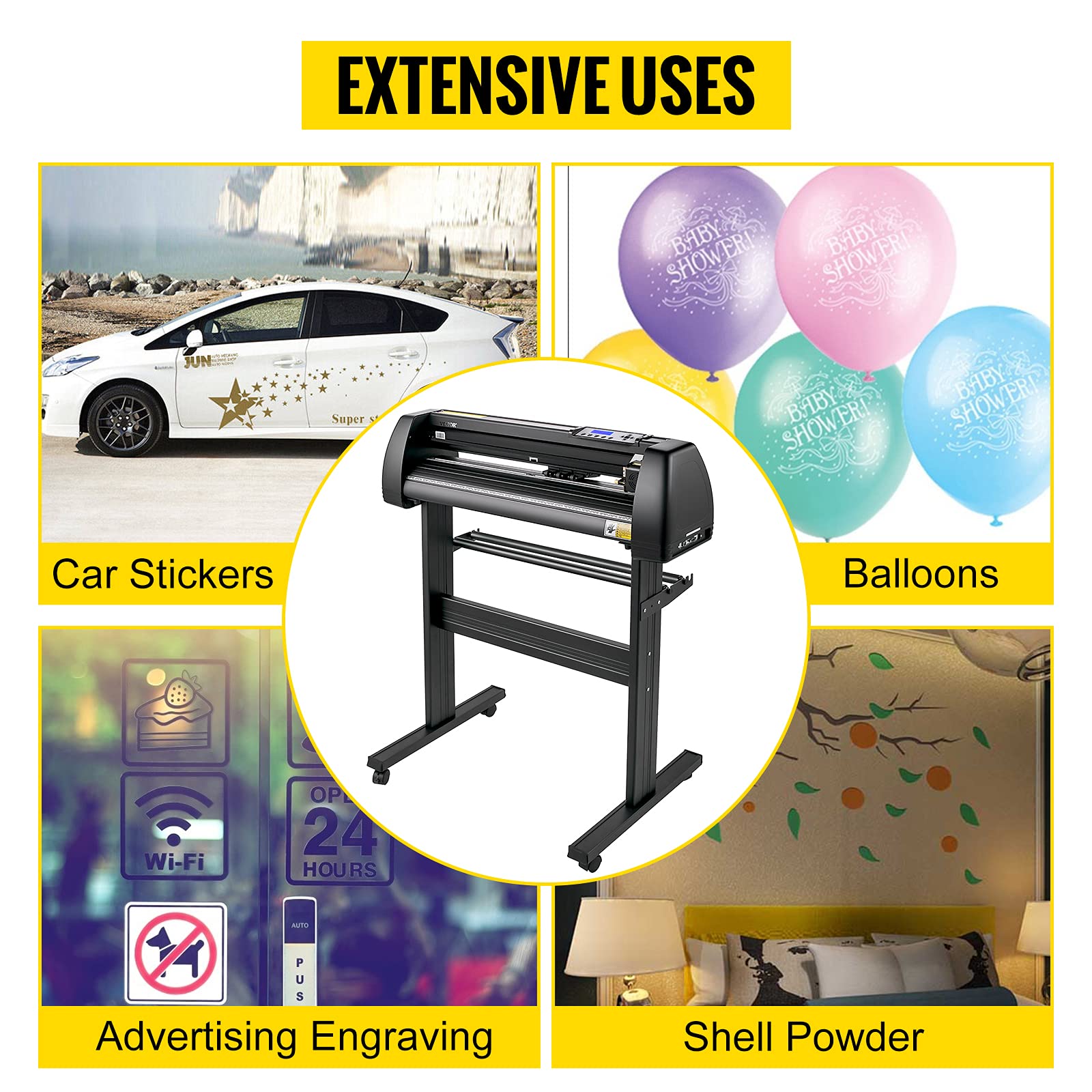 VEVOR 28-Inch Vinyl Cutter Machine with LCD Display - Professional Vinyl Plotter Cutter for Sign Making, Decals, Stickers & DIY Crafts - Perfect for Home, Business & Commercial Use