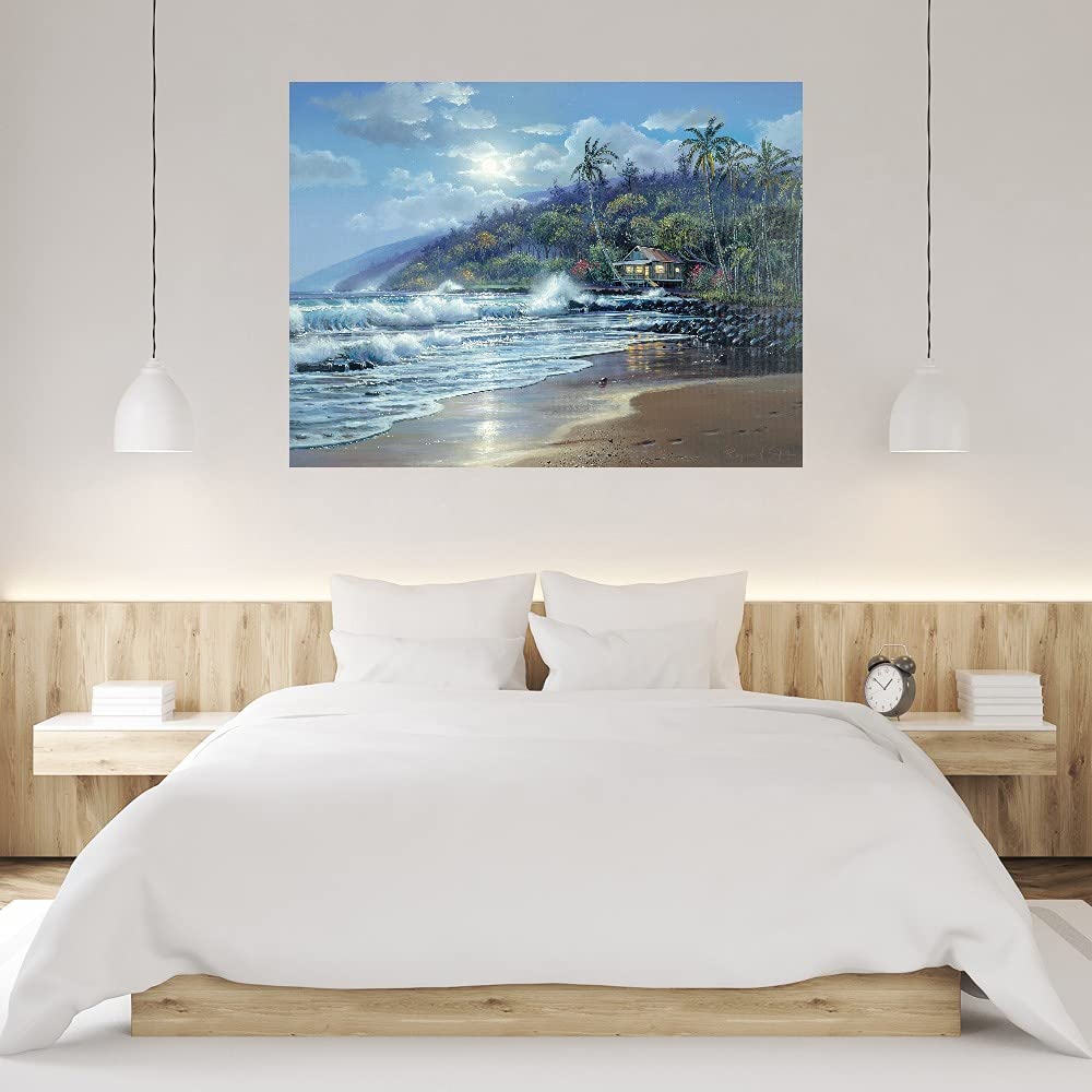 Seaside Hideaway Fine Art Canvas Wall Decor by Raymond Sipos - 32x24 Inch Ready to Hang Painting for Living Room, Bedroom & Office - Coastal Beach Theme Home Decor Perfect for Beach Houses & Vacation Homes