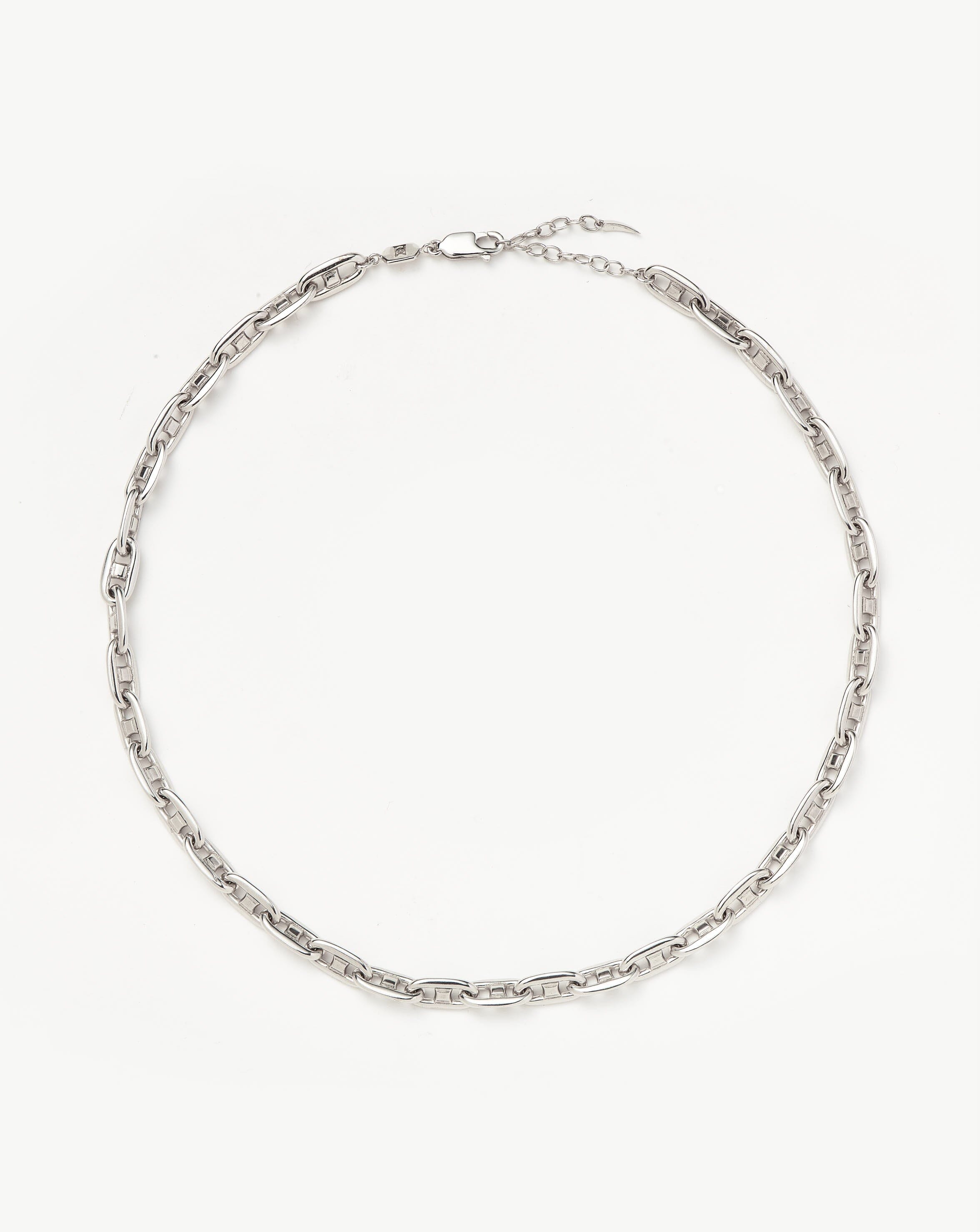 Mariner Chain Choker Necklace - Silver Plated Stainless Steel Nautical Jewelry for Women | Perfect for Beach Parties, Date Nights & Boho Fashion