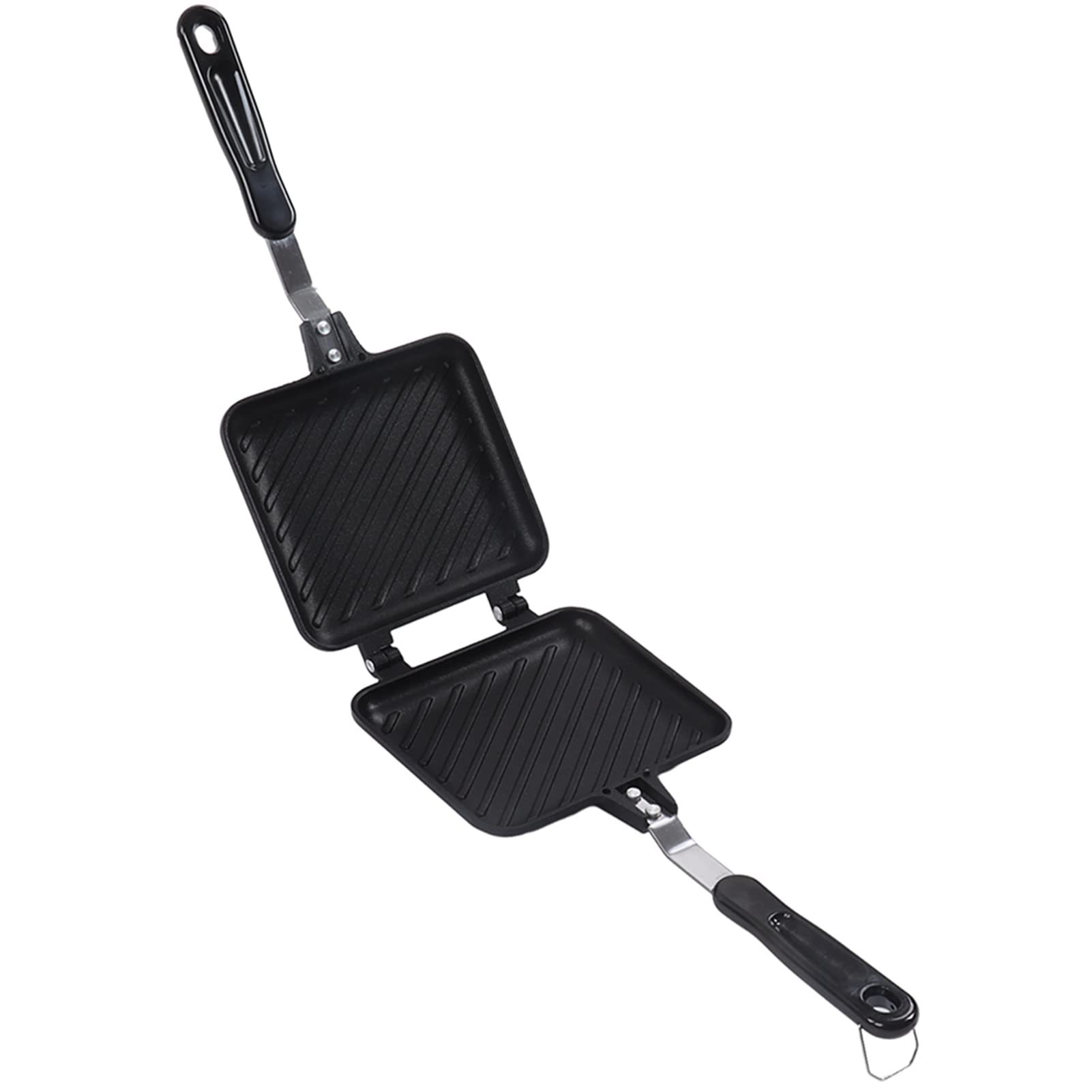 Non-Stick Double Sided Frying Pan - Sandwich & Panini Maker for Breakfast, Toast, Waffles - Perfect for Home Cooking, Camping & Quick Meals