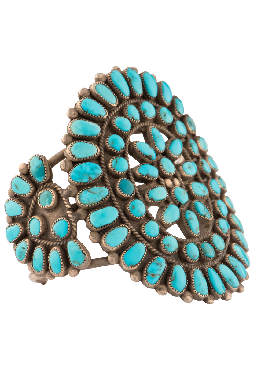 Handmade Silver & Turquoise Statement Bracelet for Women | Boho Chic Jewelry | Perfect for Parties, Weddings & Everyday Wear