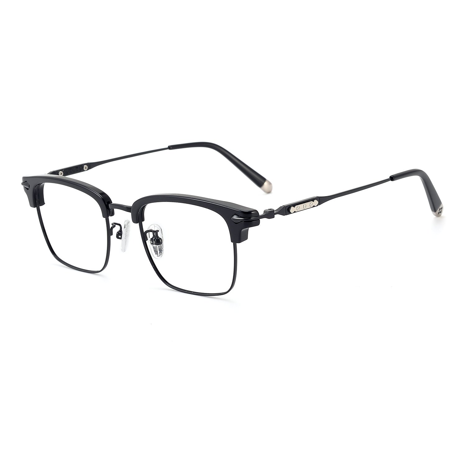 Camby Titanium Square Glasses Frames for Men & Women - Lightweight Durable Eyewear with Spring Hinges - Perfect for Reading, Driving & Fashion Accessories
