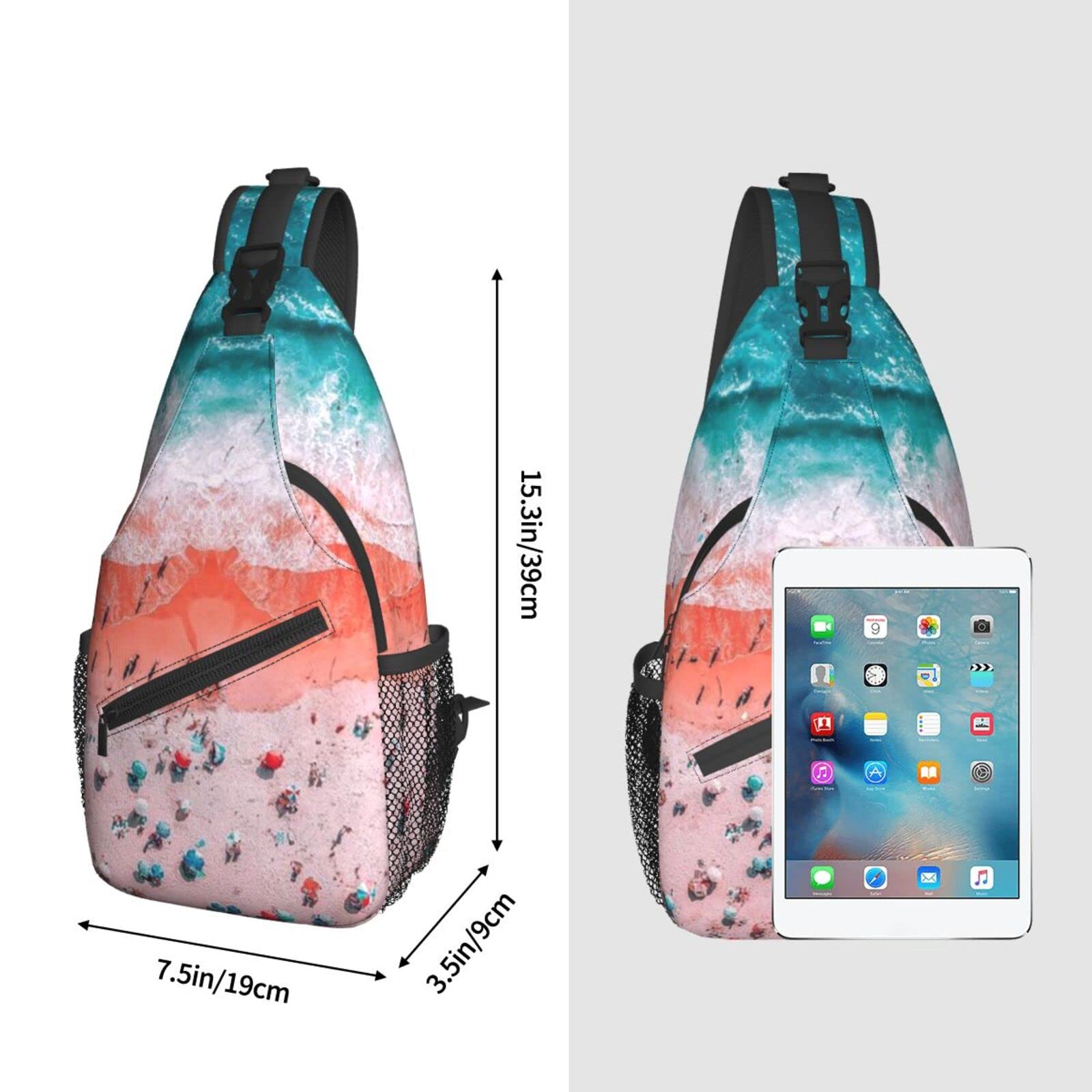 ASYG Beach Sling Bag Crossbody Chest Daypack Casual Backpack Hawaiian Shoulder Bag For Travel Hiking Beach - Perfect for Outdoor Adventures, Gym, Shopping and Daily Use