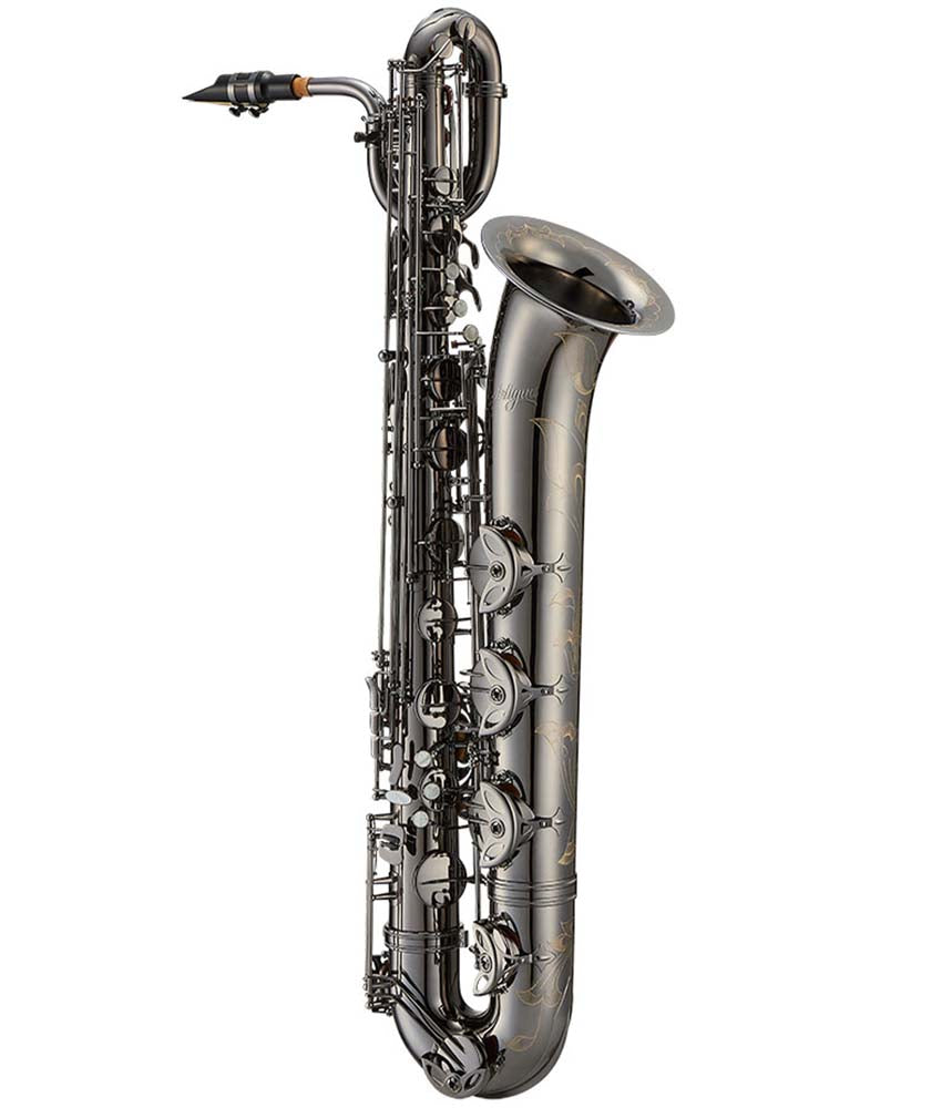 Antigua Winds PowerBell BS4240 Eb Professional Baritone Saxophone - Black Nickel Finish | Perfect for Jazz Bands, School Ensembles & Professional Performances