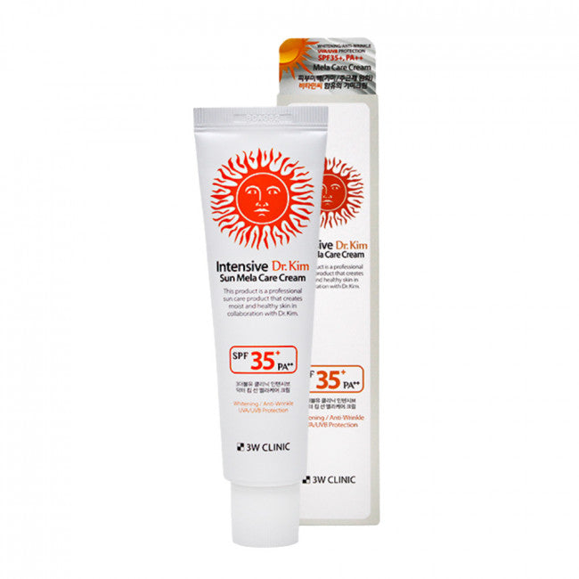 Dr.Kim Sun Mela Care Cream SPF35+ PA++ - Intensive 3W Clinic Whitening & Sun Protection (50g) | Brightens Skin Tone, Reduces Dark Spots | Perfect for Daily UV Defense & Anti-Aging Skincare Routine