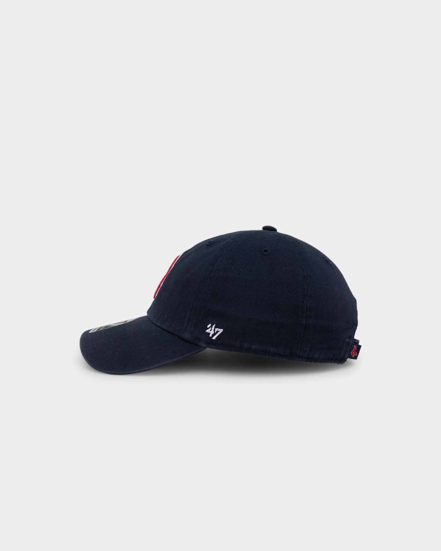 47 Brand Men's Boston Red Sox Clean Up Adjustable Strapback Hat - Navy Blue Baseball Cap for Fans, Game Day & Casual Wear