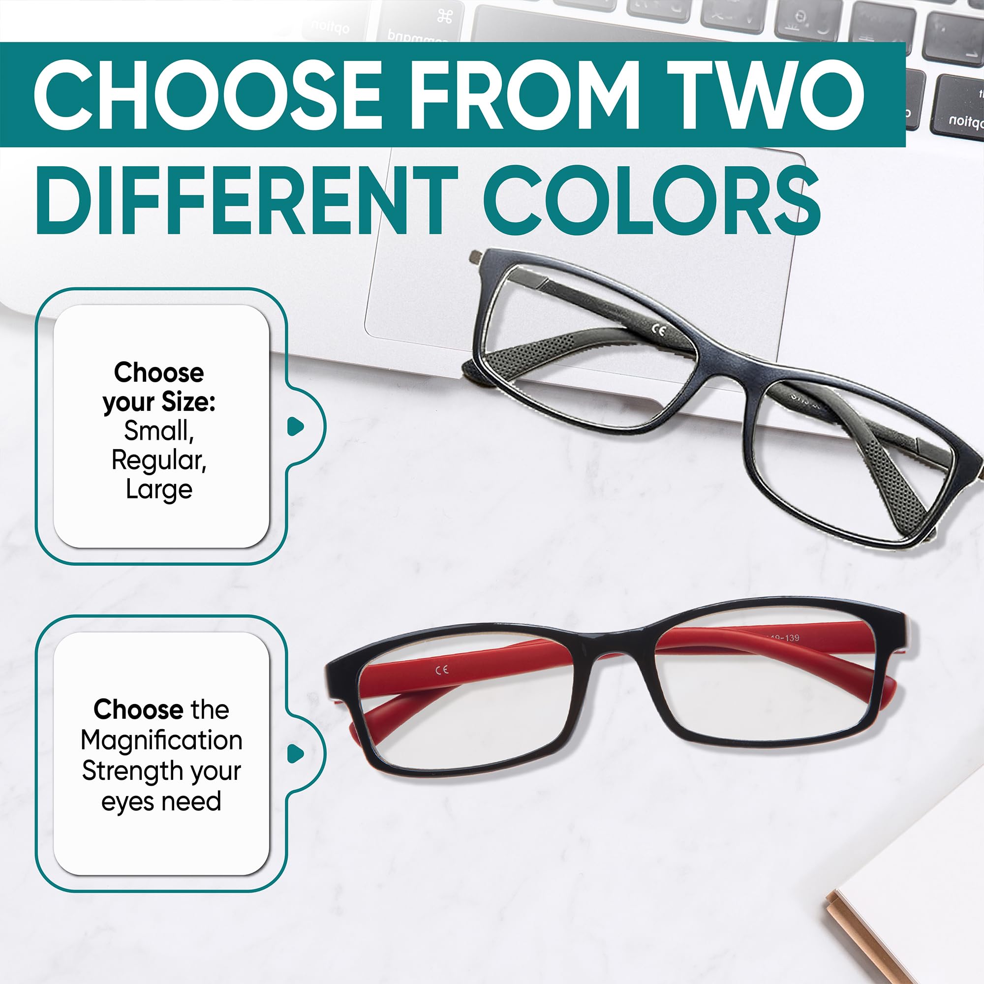 Prospek Blue Light Blocking Glasses for Men & Women - Anti Eye Strain Computer Glasses with Clear Lens (Small Size) - Perfect for Office Work, Gaming & Screen Time Protection