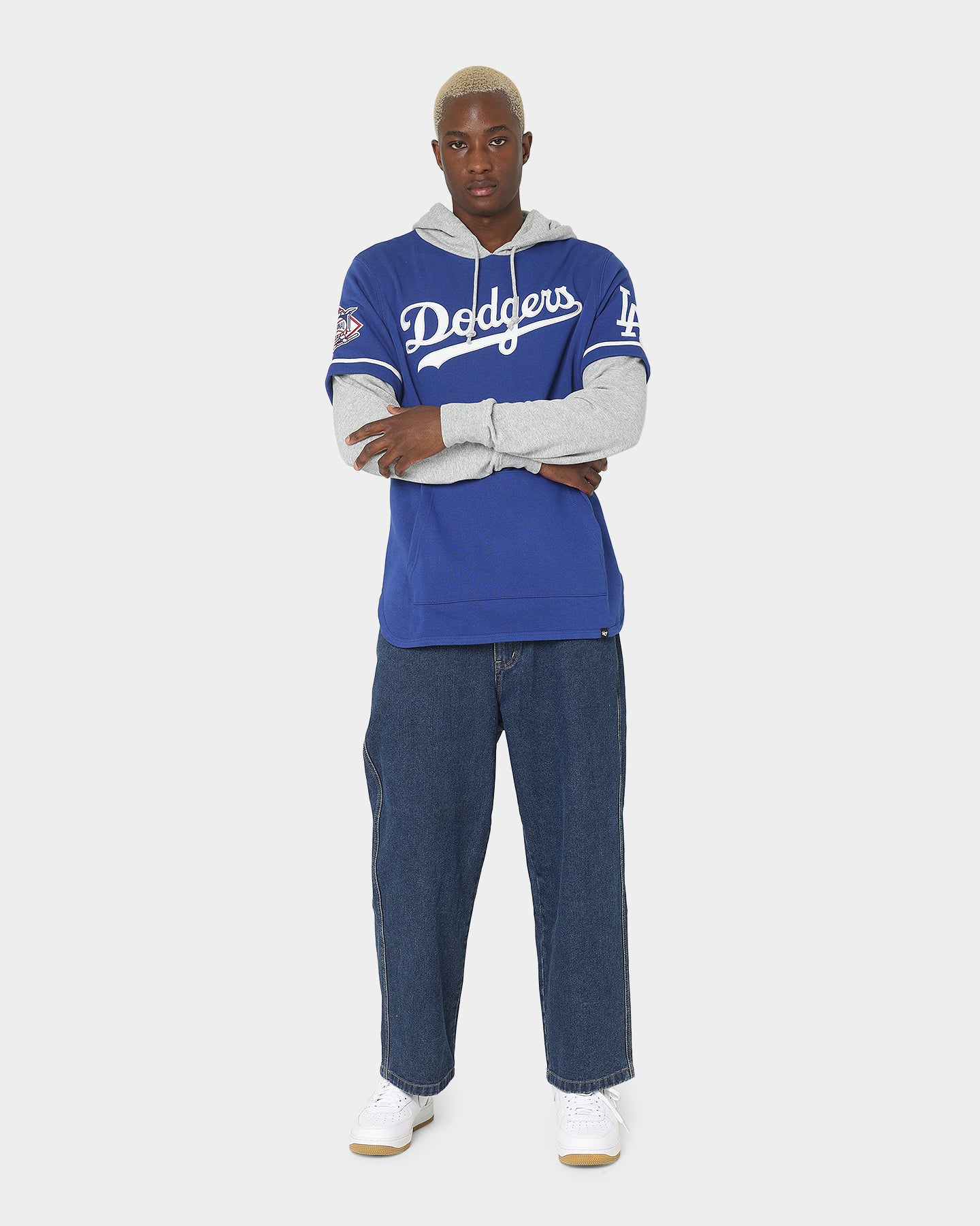 47 Brand Los Angeles Dodgers Shortstop Hoodie Royal Blue - Official MLB Licensed Pullover for Baseball Fans & Streetwear Fashion | Perfect for Game Day, Casual Wear & Sports Outfits