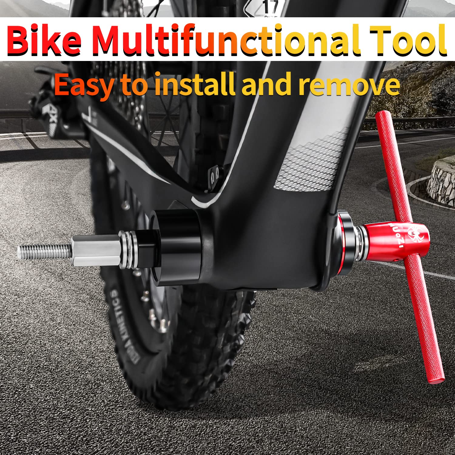 MUQZI Bike Bottom Bracket Bearing Installer & Remover Tool Kit - Compatible with BB86 BB30 BB92 PF30 - Professional MTB & Road Bike Headset Press Tool (Red) - Perfect for Bicycle Maintenance & Repair Shops