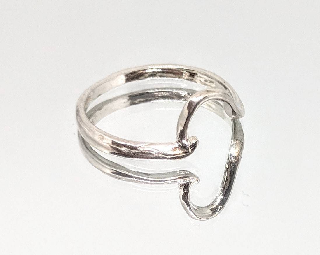 14K Gold or Sterling Silver Freeform Ring Shank - Size 7 DIY Jewelry Making, Fashion Statement Ring for Women (168 015/148 015) - Perfect for Handmade Jewelry Crafting & Everyday Wear