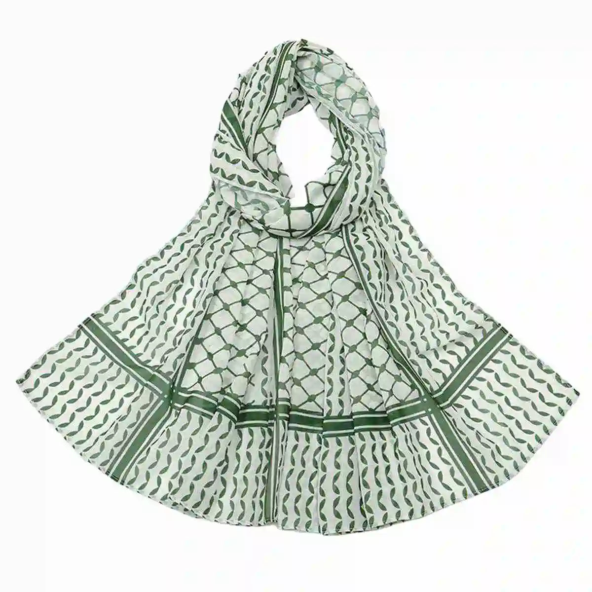 Urgarment Women's Keffiyeh Palestine Hijab Scarf - Lightweight Chiffon Kuffiyeh with 20 Color Options - Perfect for Everyday Wear, Cultural Events & Modest Fashion