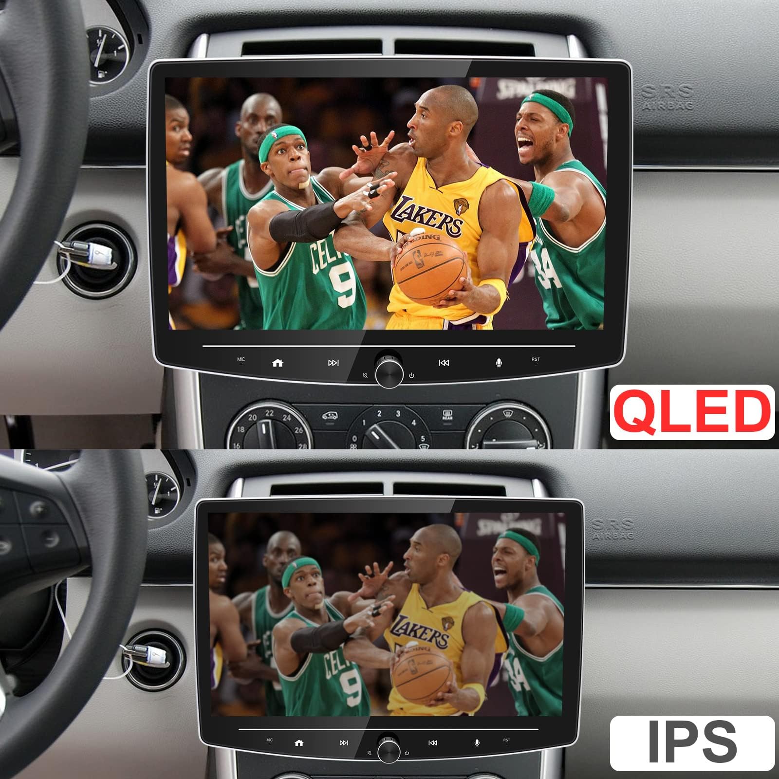 10 Inch Double Din Car Stereo with Wireless CarPlay & Android Auto - Detachable Android Car Radio, GPS Navigation, Bluetooth, Backup Camera, WiFi, 2GB+32GB - Perfect for Road Trips & Daily Commuting