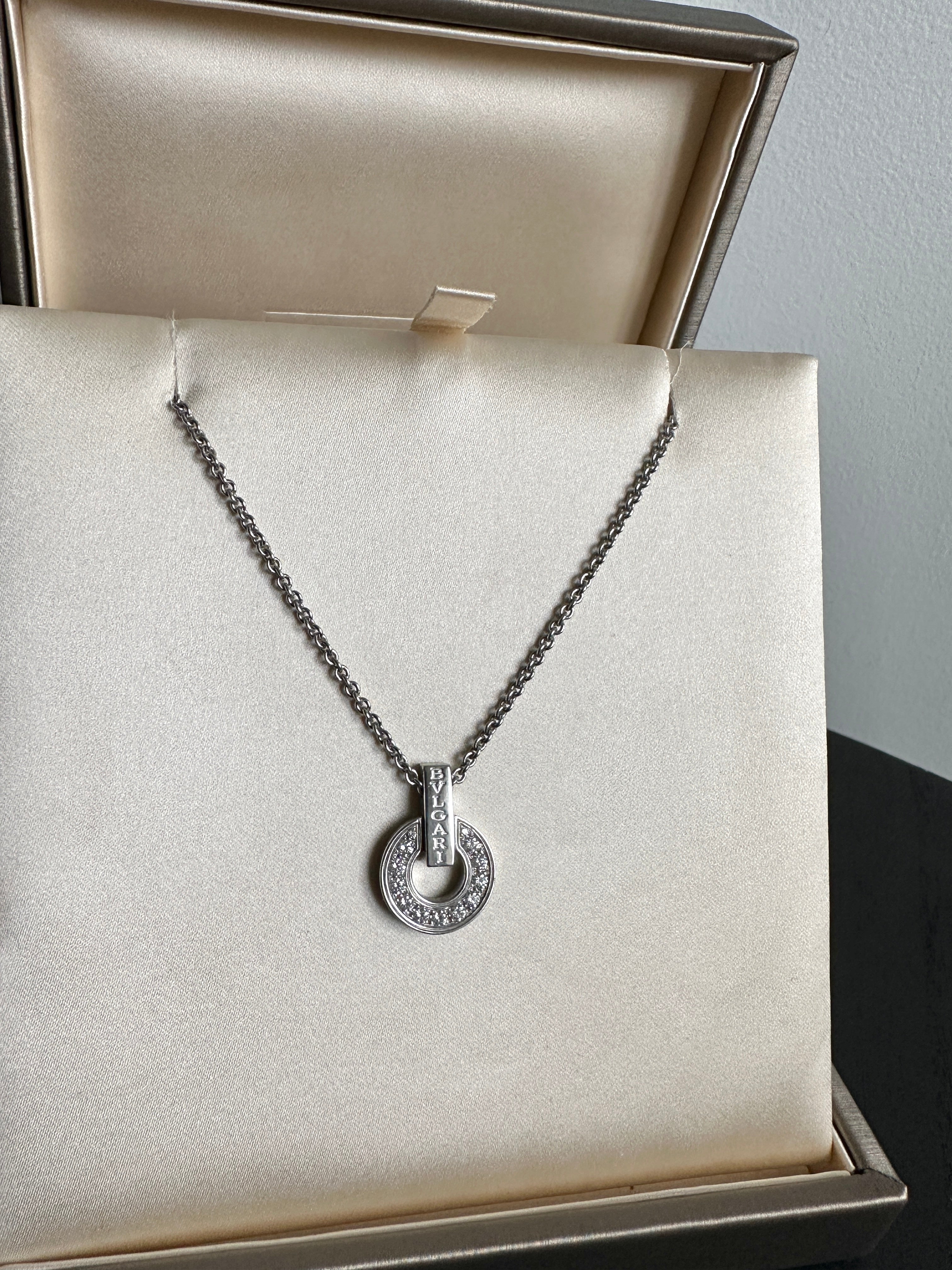 Bvlgari 18k White Gold Diamond Bvlgari Bvlgari Necklace for Women - Luxury Jewelry Gift for Anniversary, Wedding & Special Occasions