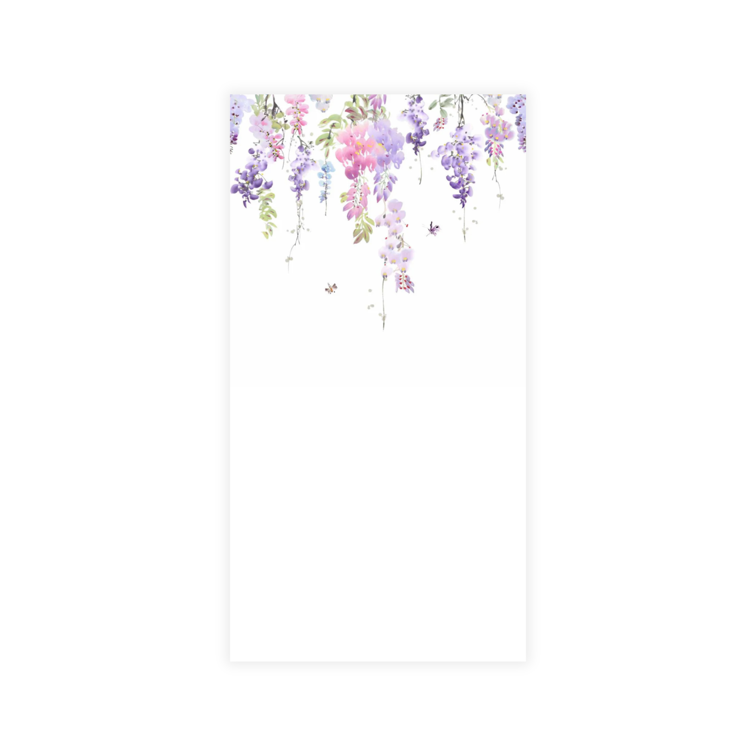 Disposable Linen-Like Paper Guest Towels - 16 Pack Hanging Purple Vines Design | Perfect for Weddings, Parties & Guest Bathrooms
