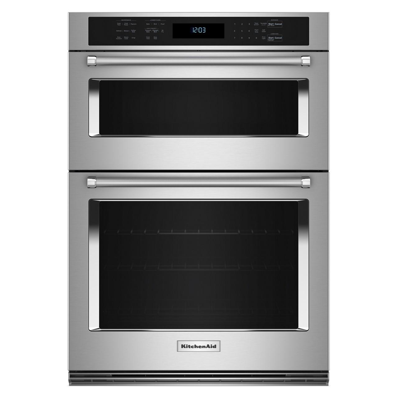 KitchenAid 27-Inch Built-In Microwave Oven with Air Fry - 5.7 cu. ft. Stainless Steel (Model KOEC527PSS) - Perfect for Modern Kitchens, Baking & Air Frying