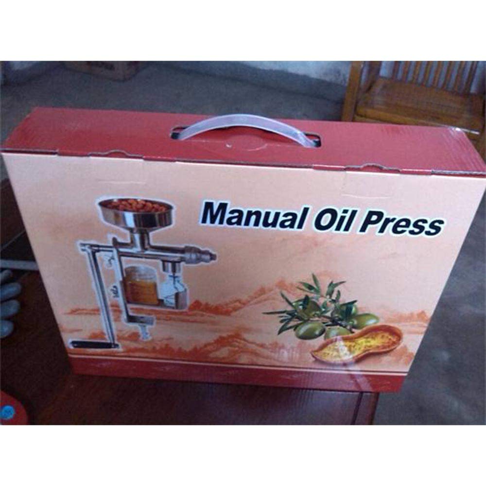 Stainless Steel Manual Oil Press Machine - T-king DIY Oil Expeller for Home Use | Perfect for Making Peanut, Almond, Coconut & Olive Oil | Great for Kitchen, Farm & Homemade Oil Production
