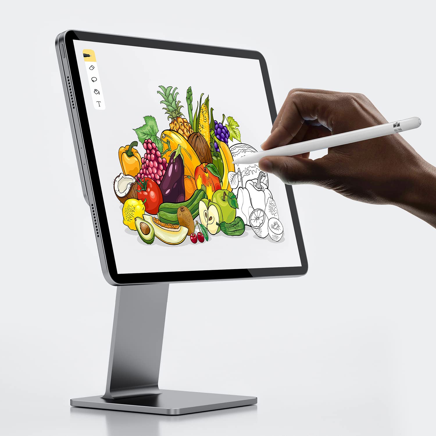 INVZI MagFree Pro Magnetic iPad Stand - Adjustable & Rotatable Floating Holder for iPad Pro 12.9