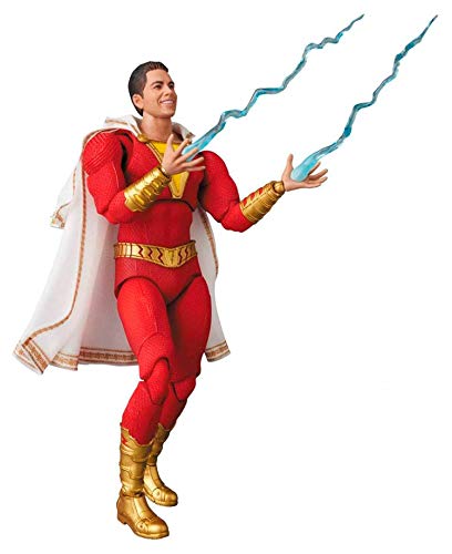 MAFEX DC Shazam Action Figure - Medicom Toy Collectible for Superhero Fans - Perfect for Display, Gifts, and Comic Book Collections