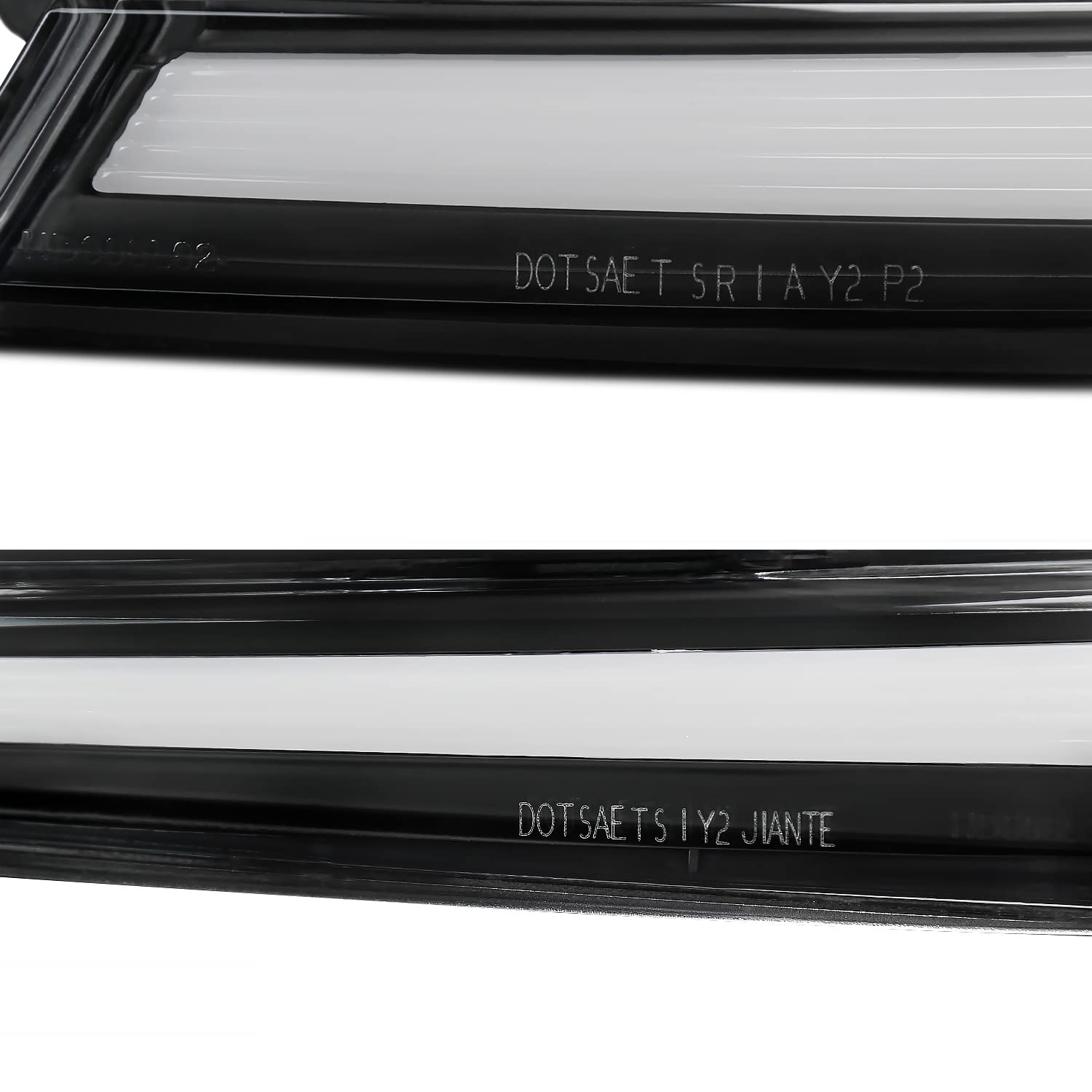 Spec-D Tuning Black LED Sequential Tail Lights with White Light Bars & Startup Animation for 2018-2022 Honda Accord 4-Door Sedan - Left & Right Pair Assembly | Enhanced Night Visibility & Modern Style Upgrade