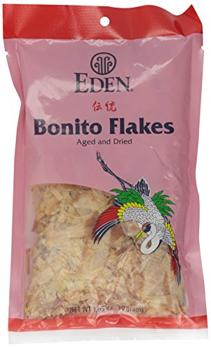 Premium Eden Foods Bonito Flakes - 1.05 oz | Katsuobushi Dried Fish Flakes for Authentic Japanese Cooking | Perfect for Dashi Broth, Okonomiyaki & Takoyaki Toppings