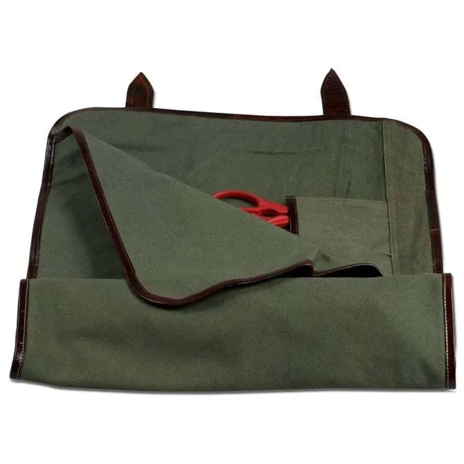 Boldric Green Canvas Knife Bag - 9 Pockets Professional Chef Knife Roll for Culinary Students & Chefs - Perfect for Cooking Classes, Restaurant Work & Travel