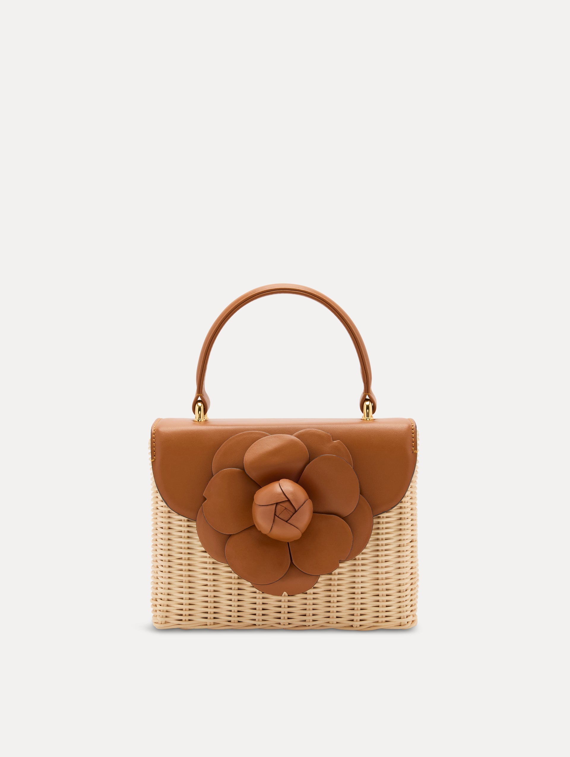 Handwoven Wicker Mini TRO Crossbody Bag - Stylish Boho Purse for Women, Perfect for Beach Outings, Shopping & Date Nights