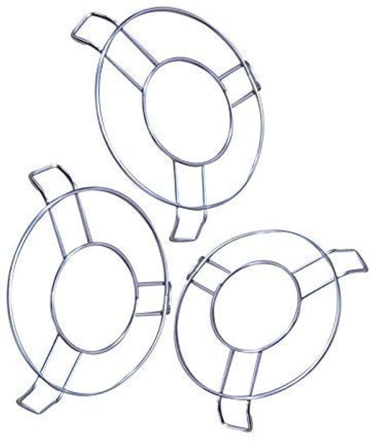 Stainless Steel Hot Pot Stand Set of 4 - Heat Resistant Metal Trivet for Cooking, Serving & Table Protection - Perfect for Kitchen, Dining & Outdoor BBQ Use