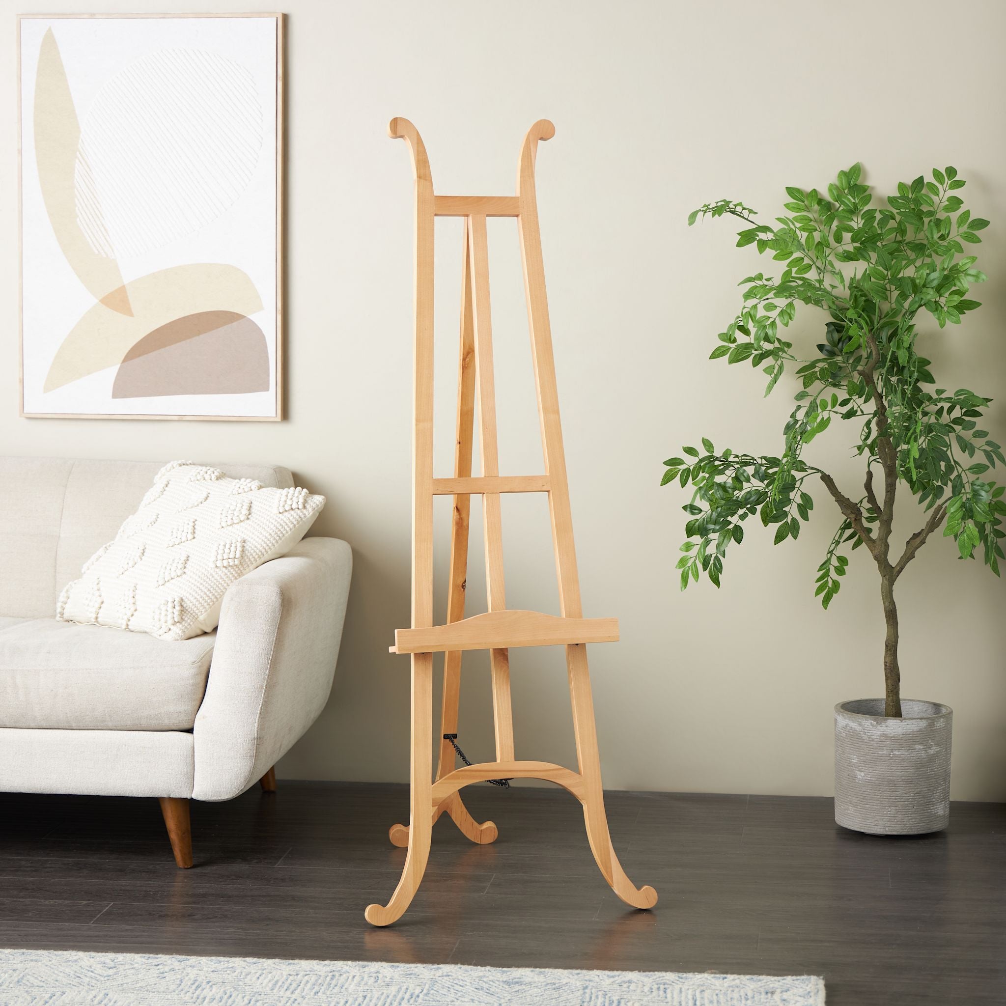 Arlo Floor Easel - Light Brown Wooden Artist Easel for Painting & Drawing | Perfect for Studio, Classroom & Home Art Projects