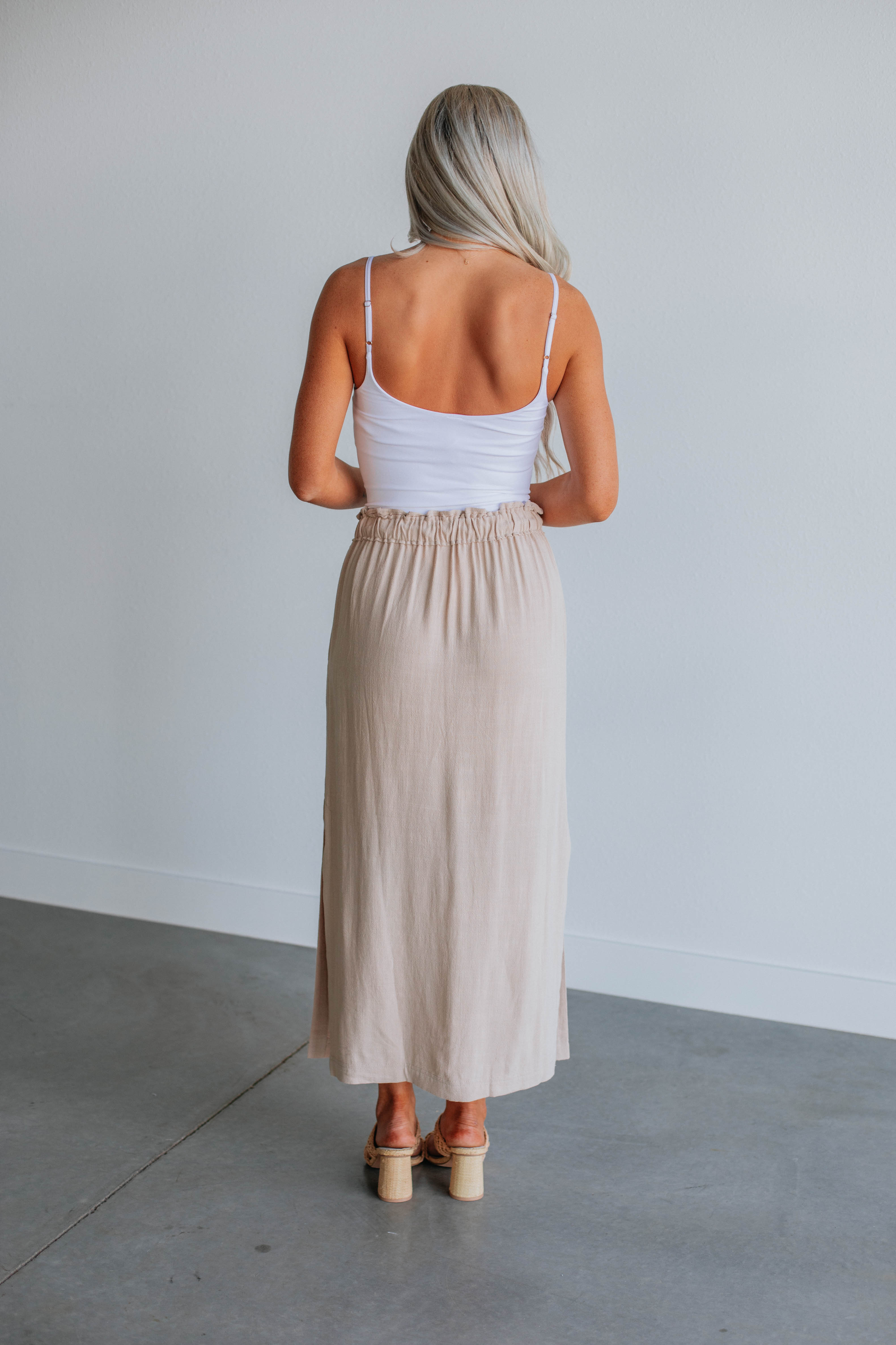 Emeline Midi Skirt for Women - Flowy A-Line Summer Skirt with Pockets - Perfect for Beach, Vacation & Casual Outings