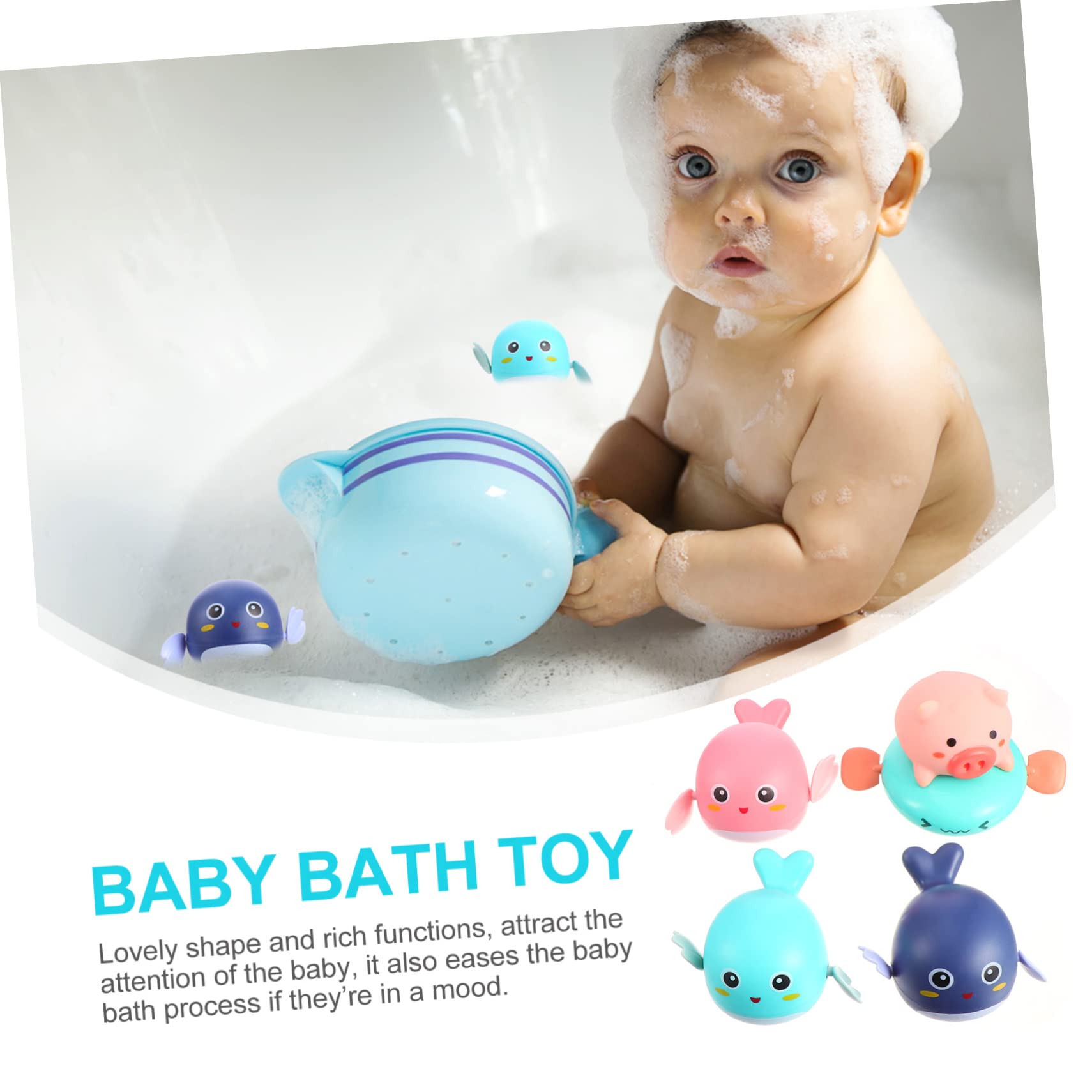 VICASKY 12-Piece Bath Toys Set for Kids - Floating Pool & Shower Fun - Safe PP Material for Toddler Bathtime Play & Water Games